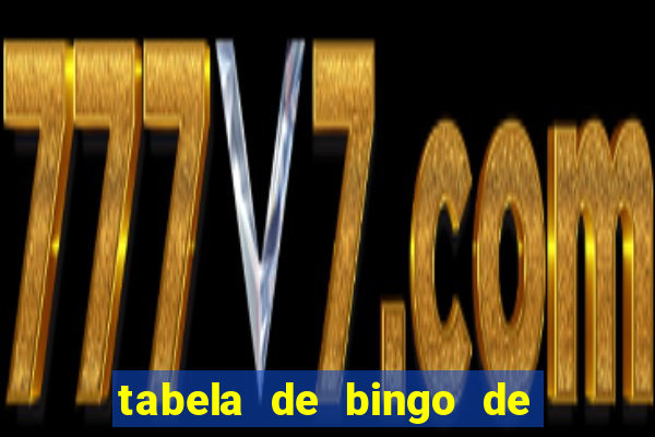 tabela de bingo de 1 a 100